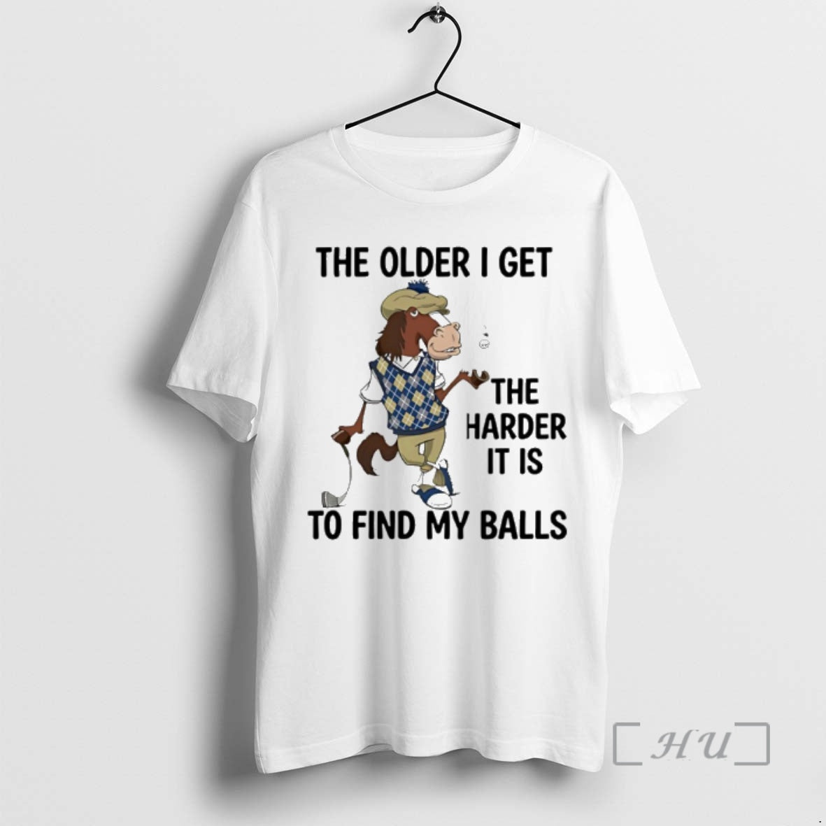 Trending Horse The Older I Get The Harder It Is To Find My Balls Premium T-Shirts, Hoodie, Sweatshirt | WearSparks.com