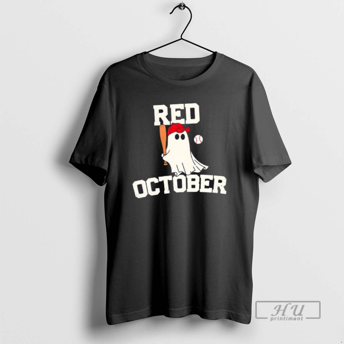Trending Philadelphia Phillies Red October Halloween Ghost Playing Baseball T Shirts