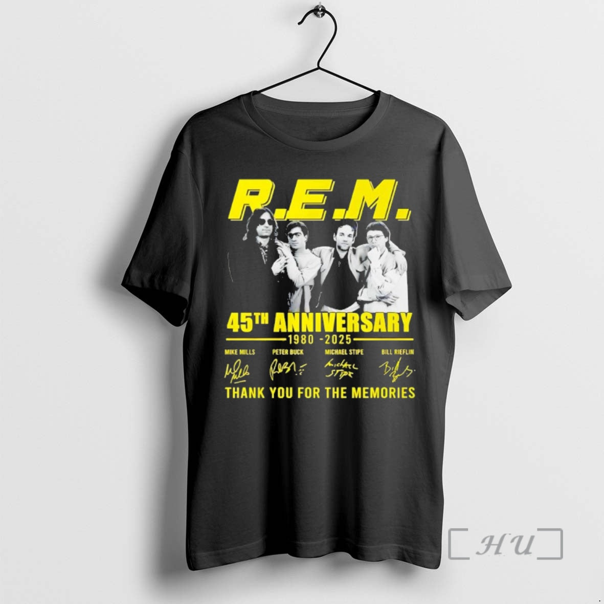 Trending Rem 45th Anniversary 1980 2025 Thank You For The Memories Black Premium T Shirts Hoodie, Sweatshirt | WearSparks.com