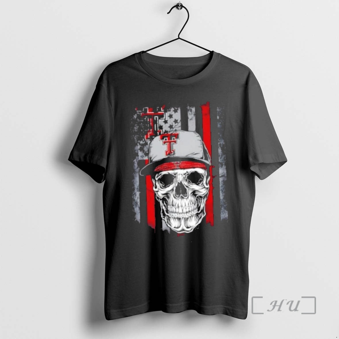 Trending Skull Wearing A Cap Texas Tech Red Raiders Us Flag Premium T Shirts Sweater Hoodie, Sweatshirt | WearSparks.com
