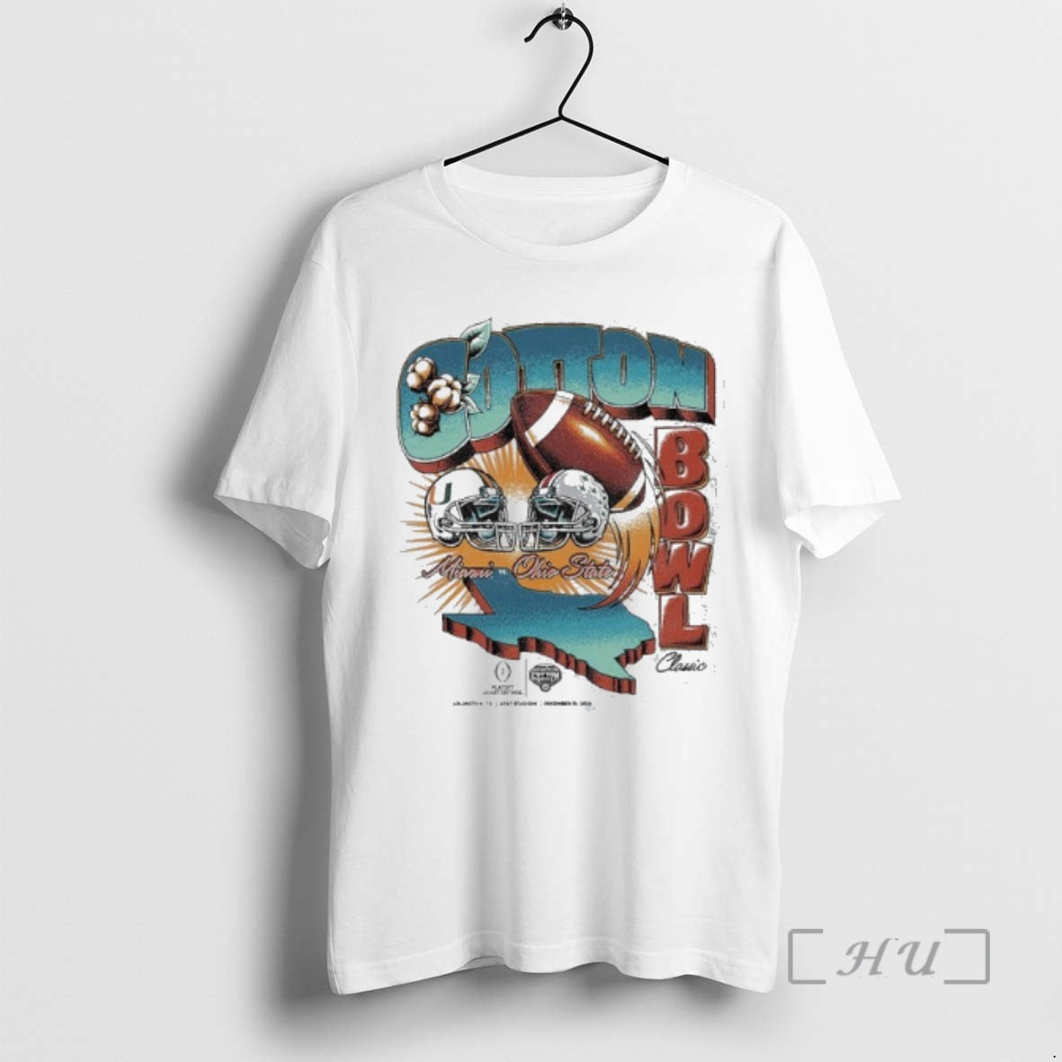 Trending Texas Map Cotton Bowl Classic 2025 Miami Vs Ohio State Vintage Matchup Premium