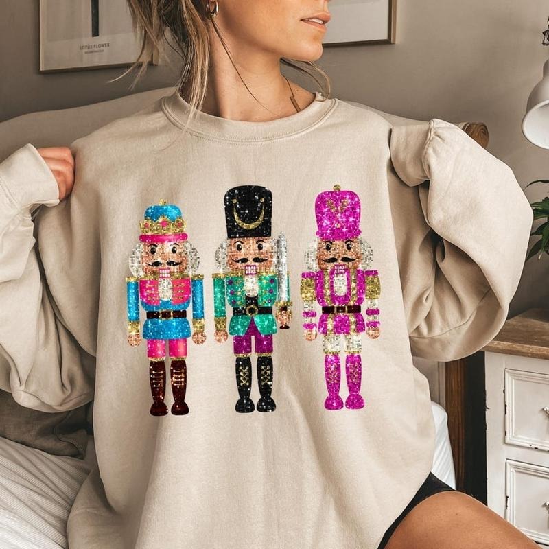 Trendy Christmas Nutcracker Sweatshirt, Cute Holiday Gift, Popular Nutcracker Sweater, Cute Women Christmas Gift, Girly Christmas Shirt