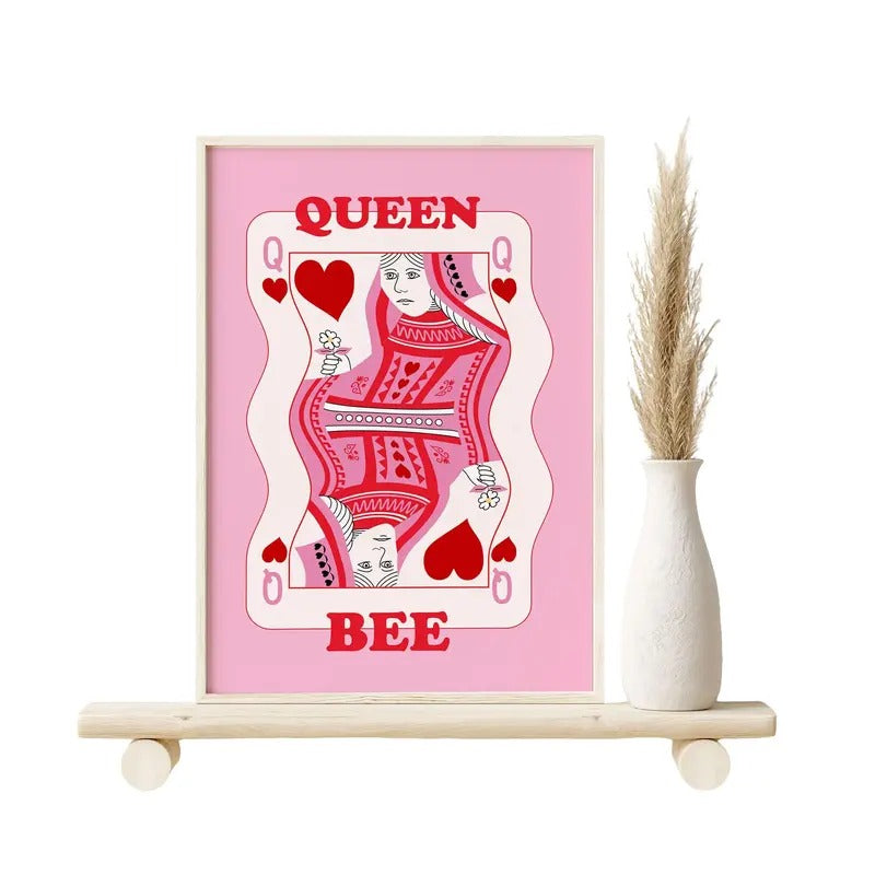 Trendy Pink And Red Print, Retro Style Poster, Aesthetic Art Print, Gifts For Teen Girl Bestie Art Prints, Poster Prints No Frame, Wall Hanging Decor, Big Wall Art, Gifts For Birthday Christmas