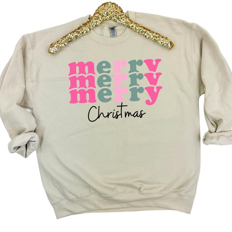 Triple Merry Christmas Sweatshirt 'NLB'
