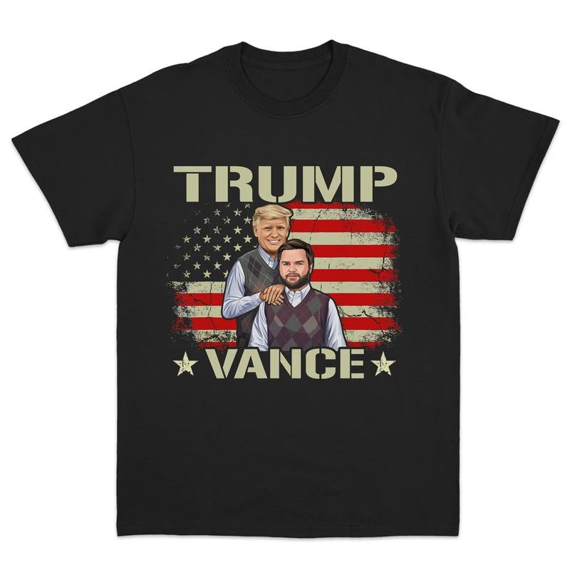 Trum Vance 2024 Shirt Trum 2024 Shirt President Trum and JD Vance MAGA USA Freedom Republican Shirt Pro Trum Unisex T-Shirt Shortsleeve Man Menswear