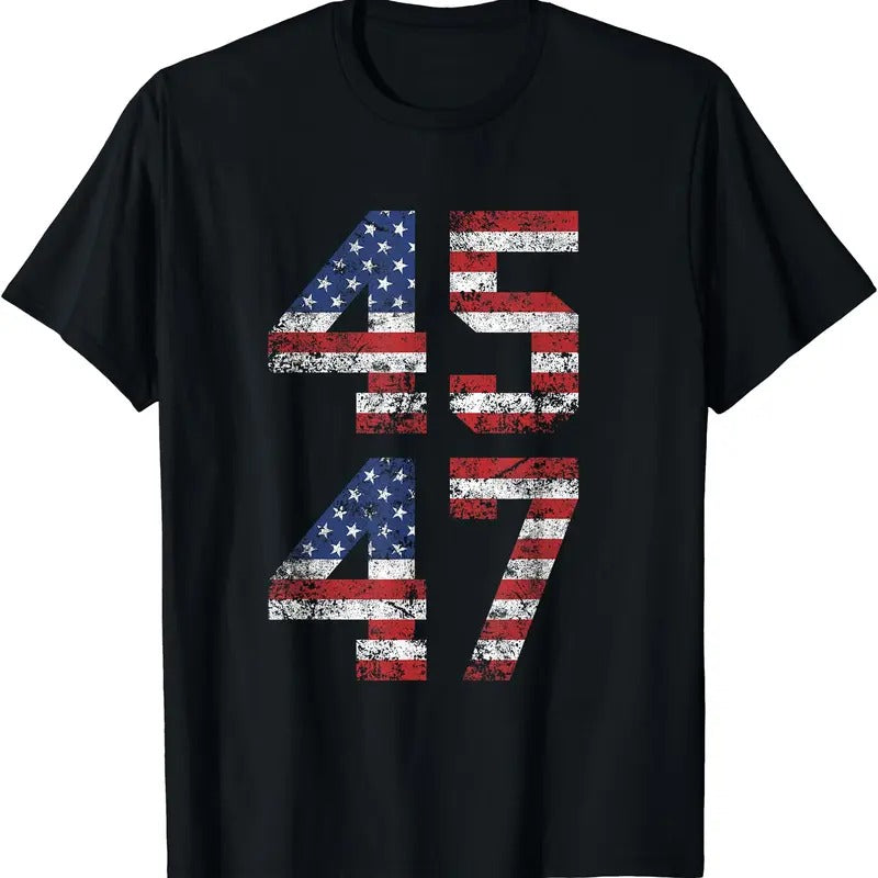 Trump 2024 Vintage Shirt, Trump 45-47 T-Shirt Hoodie, Sweatshirt | WearSparks.com