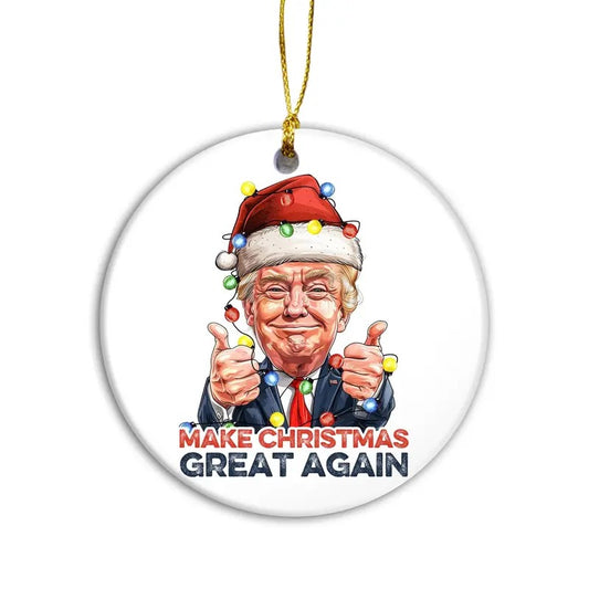 Trump Christmas Ornament Make Christmas Great Again 2024, MAGA Santa, Patriotic Holiday Gift, President Trump Lover Gift, Unique Gift 2024