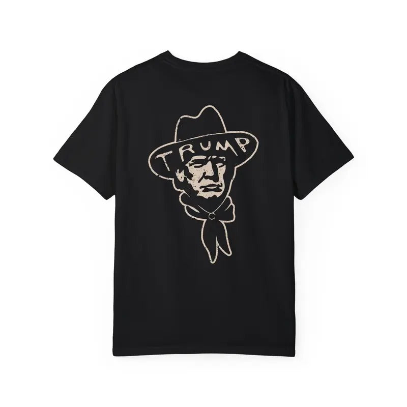 Trump Cowboy T-Shirt - Western Donald Trump Cowboy Trump Shirt MAGA T-Shirt Election 2024 Shirt Funny Conservative Tee President Shirt Cotton Tshirt