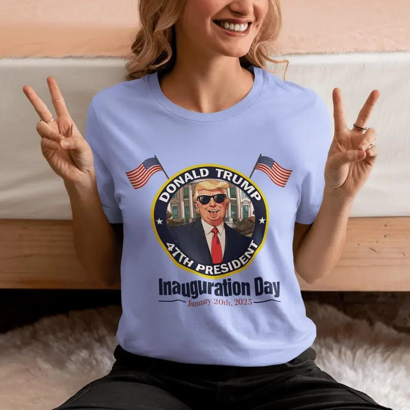 Trump Inauguration Day Shirt, 47th President of the United States Unisex Tee, January 20th, 2025, Comfort Colors, Womenswear, Tops