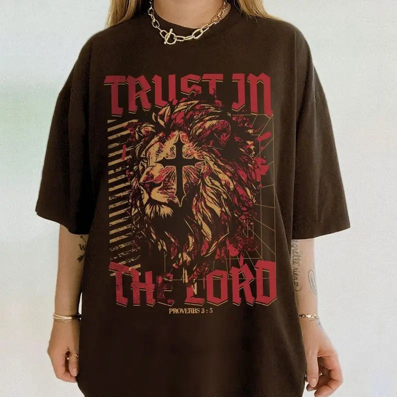 Trust in the Lord Shirt Christian Streetwear Christian Crewneck Faith Based Christian Merch Christian Clothing Made to Worship Jesus Clothing