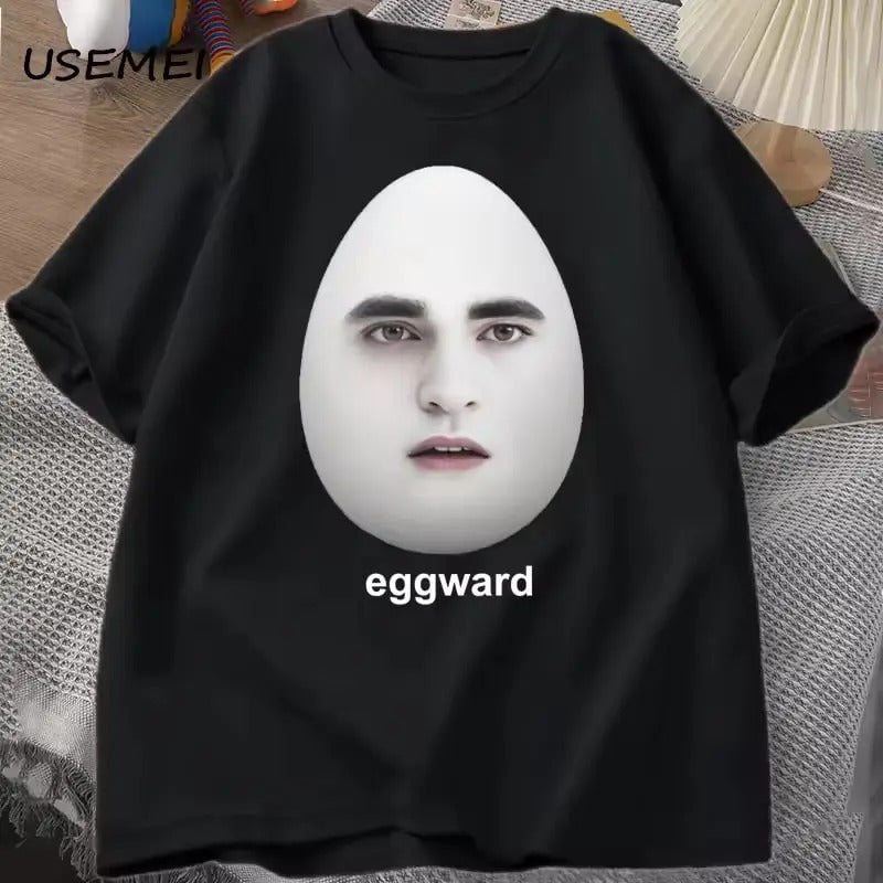 Twilight Eggward Meme Vintage Graphic T-Shirts men Edward Cullen Parody Humor graphic T shirt Casual Cotton Short Sleeve printed Tshirt Tops Funny