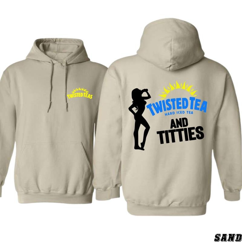 Twisted Tea Hoodie - Bold and Fun Design Featuring "Twisted Tea and Titties" - Unisex Casual Comfort T-Shirt for Fans of...