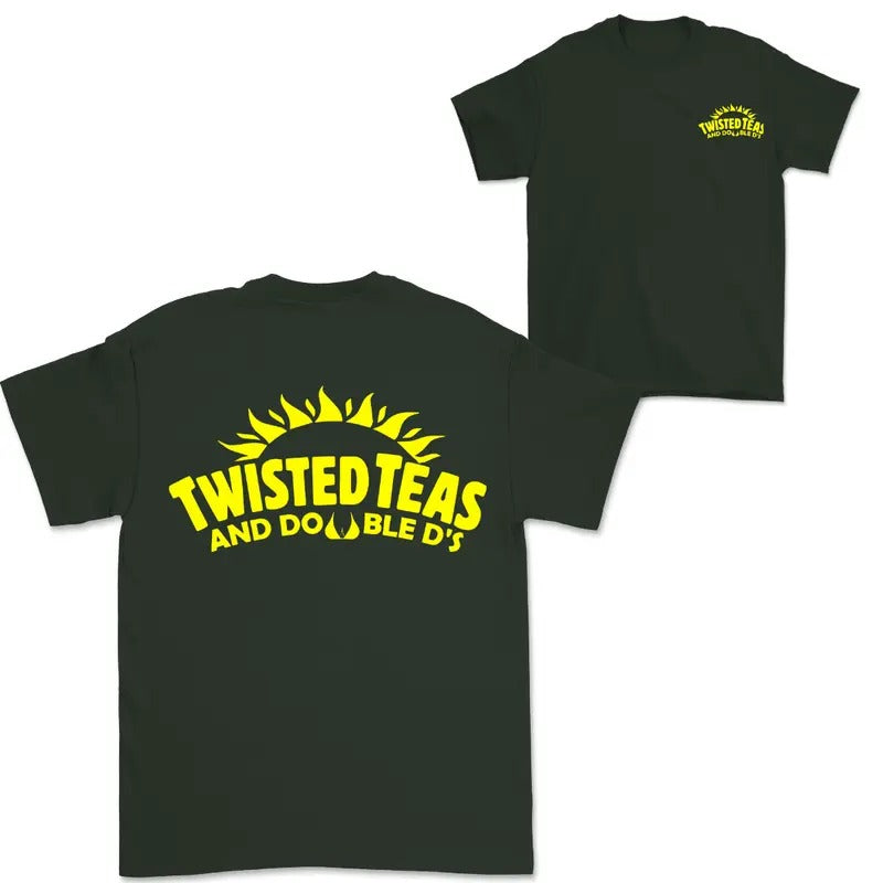 Twisted Teas and Double D's ver2 - 2 Sided - Tshirt Black - For Men - For Women