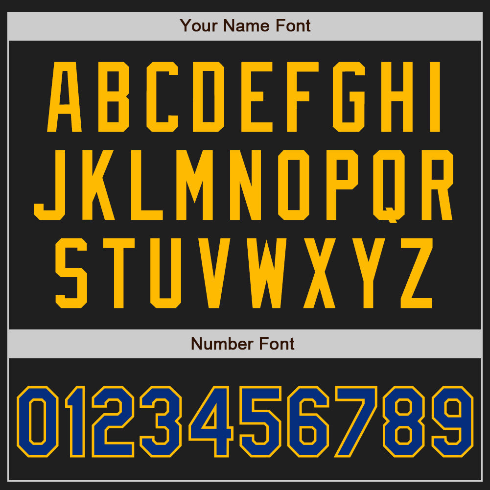 Custom Black Royal-Gold Authentic Two Tone Baseball Jersey T-Shirts, Hoodie, Sweatshirt | WearSparks.com (Image 5)