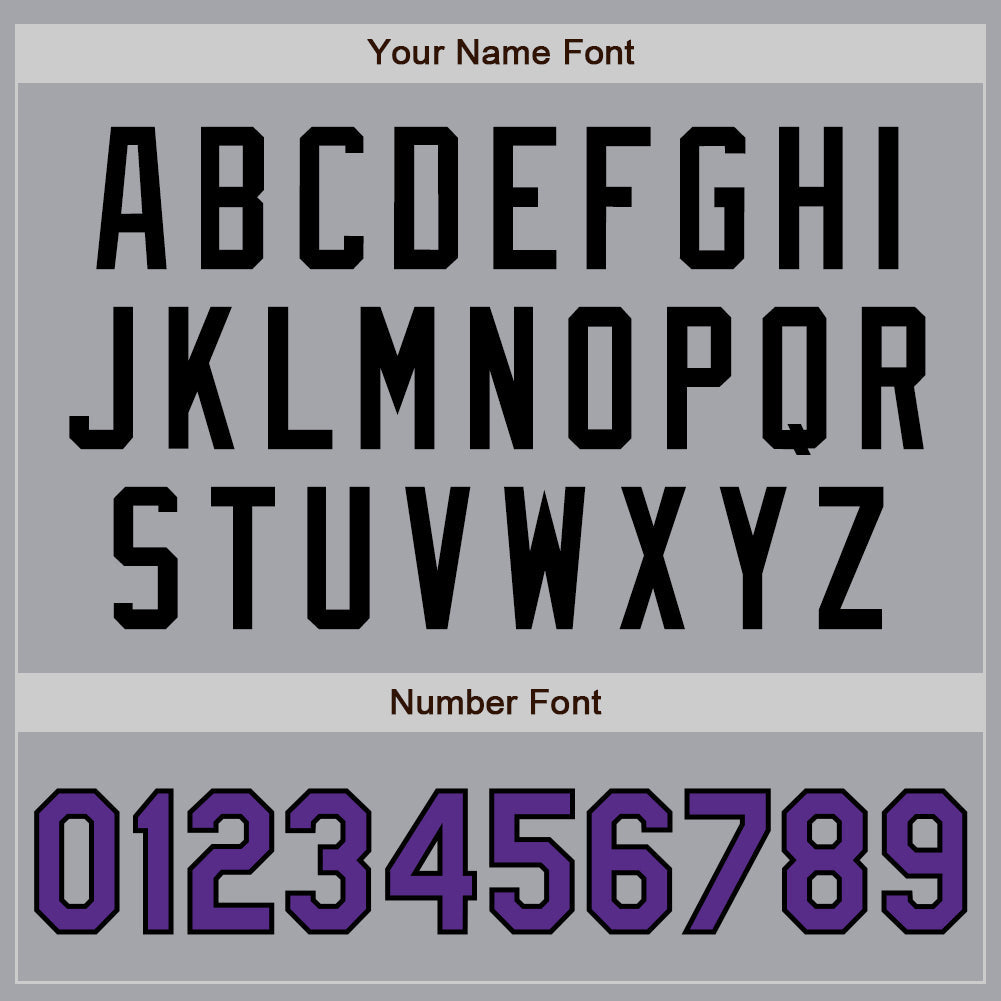 Custom Gray Purple-Black Authentic Two Tone Baseball Jersey