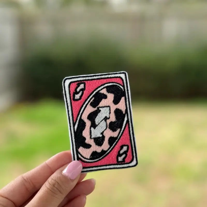 UNO Card Embroidered Iron On Patch