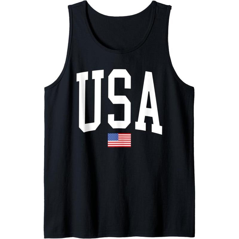 USA American Flag Women Men Kids Patriotic July 4th states Tank Top made in USA