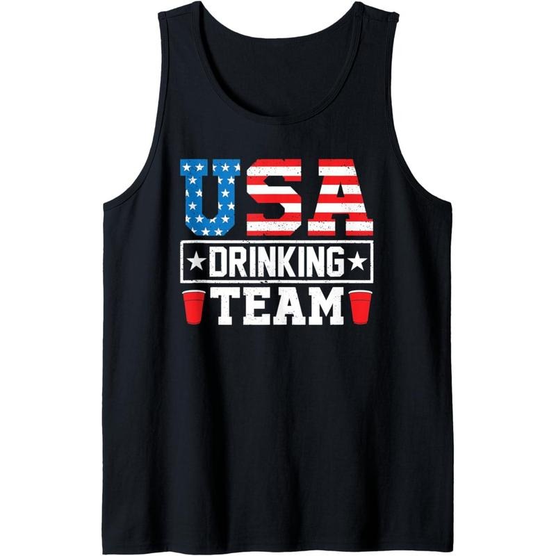 USA Drinking Team Funny Drinking Beer Lover Gift Tank Top T-Shirts, Hoodie, Sweatshirt | WearSparks.com