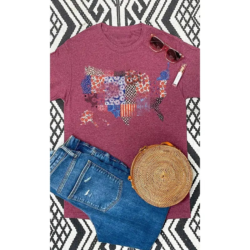 USA Patterns Americana Graphic T-Shirt