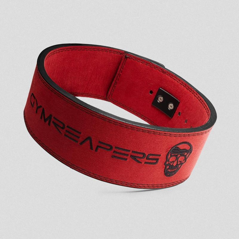 Gymreapers 10mm Lever Powerlifting Belt - Red, IPF/IPL/USPA/USAPL Approved