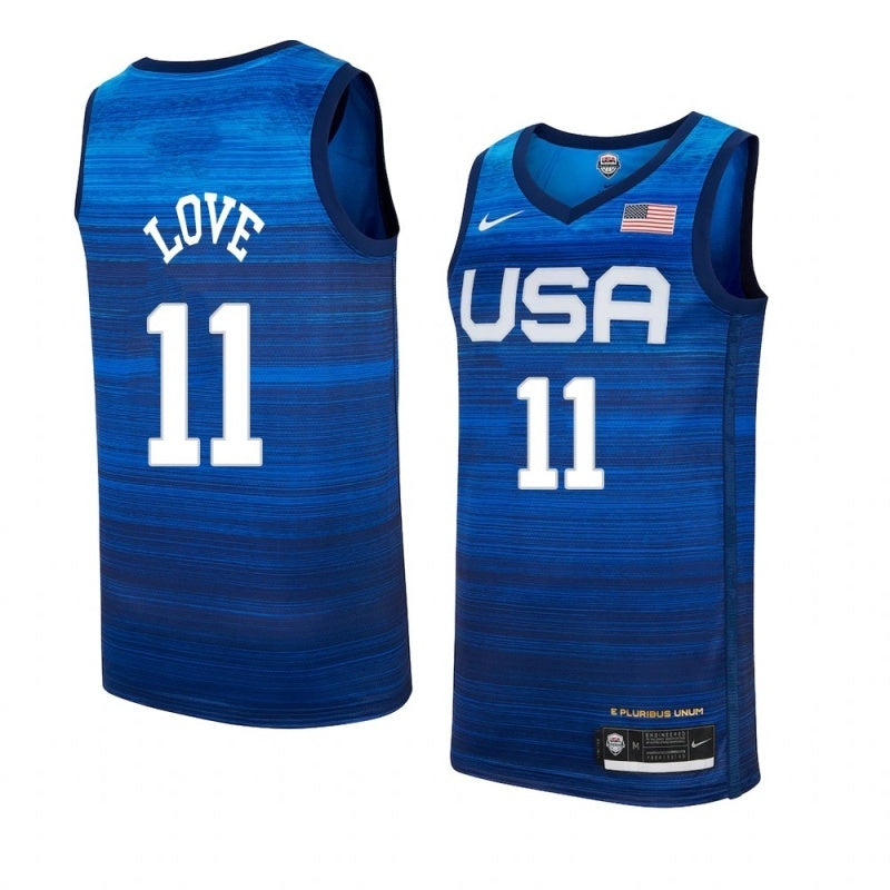 USA Dream Team 14 #11 Love Tokyo Olympics Team USA Blue Style 2