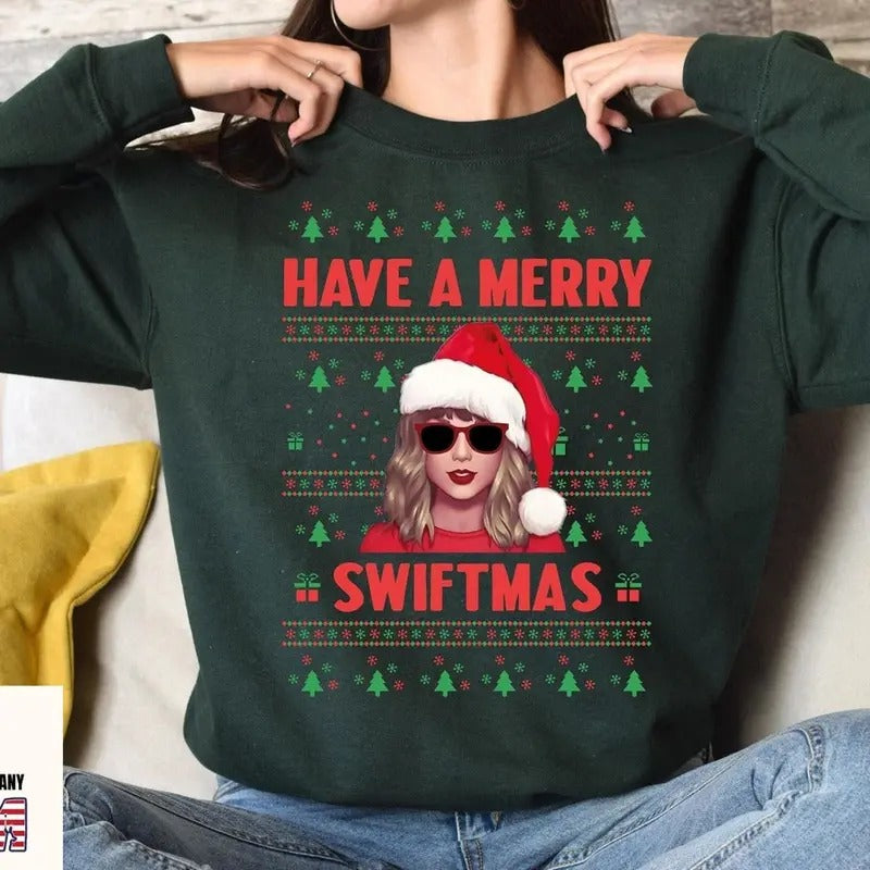 Ugly Swiftie Christmas Sweatshirt Tshirt, Merry Swiftie Shirt, Merry Christmas Shirt, Ugly Christmas Shirt, Swiftie Shirt