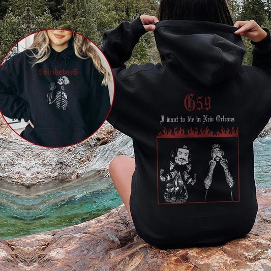 $Uicide Vintage 2 Sided Tee, Concert Tour Outfit, Grey59 Hoodie, Unisex Sweater Pullover Tee