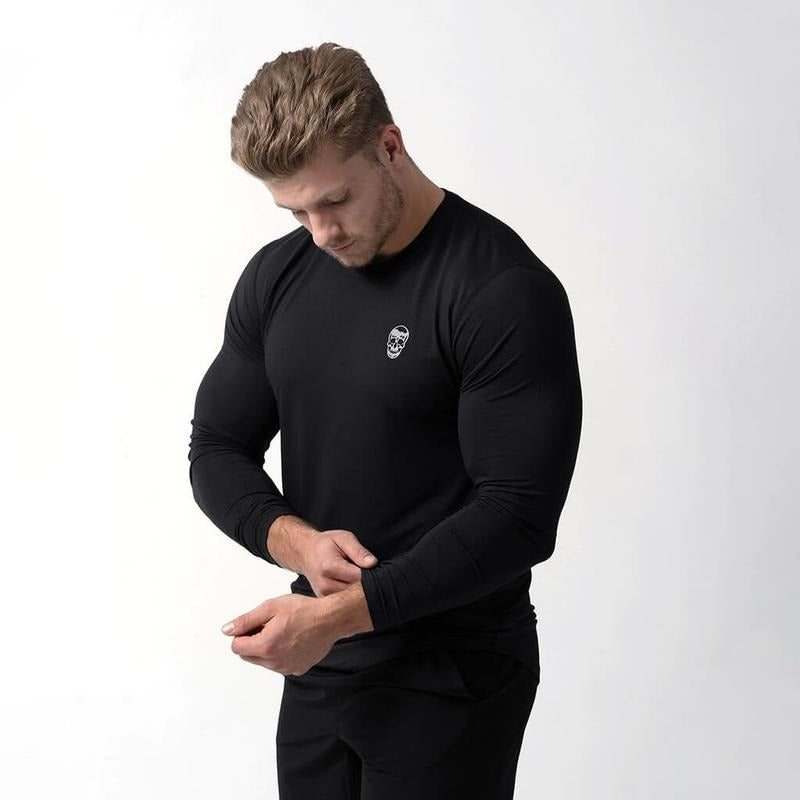 Ultra-Soft Men's Long Sleeve Shirt for Outdoor & Indoor Training, Moisture-Wicking & Quick-Drying Fabric, Autumn Season