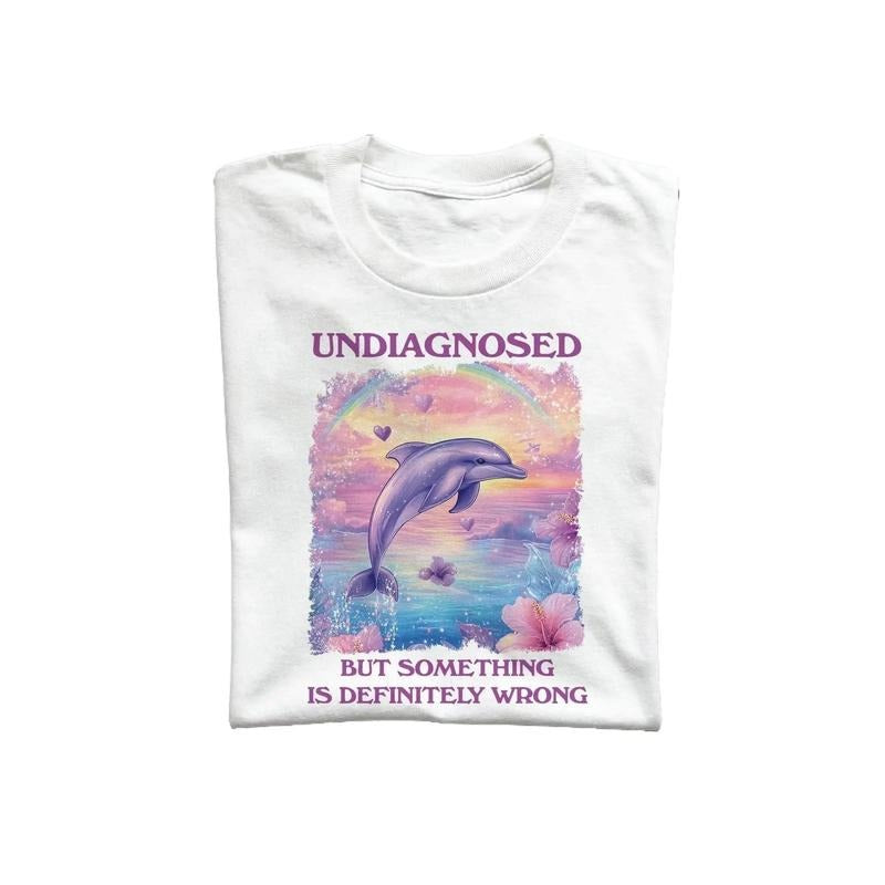 Undiagnosed But Something Is Wrong Unisex T Shirt, Vintage Drawing Tee, Weird T-Shirt, Graphic Teestyle{n002}2