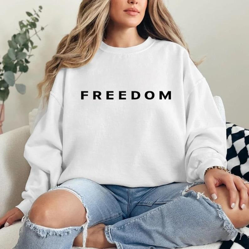 Unisex Charlie Kirk Freedom Sweatshirt, Freedom Sweatshirt, Charlie Kirk Sweatshirt, Turning Point Shirt, Charlie Kirk Shirt Crewneck Hoodie