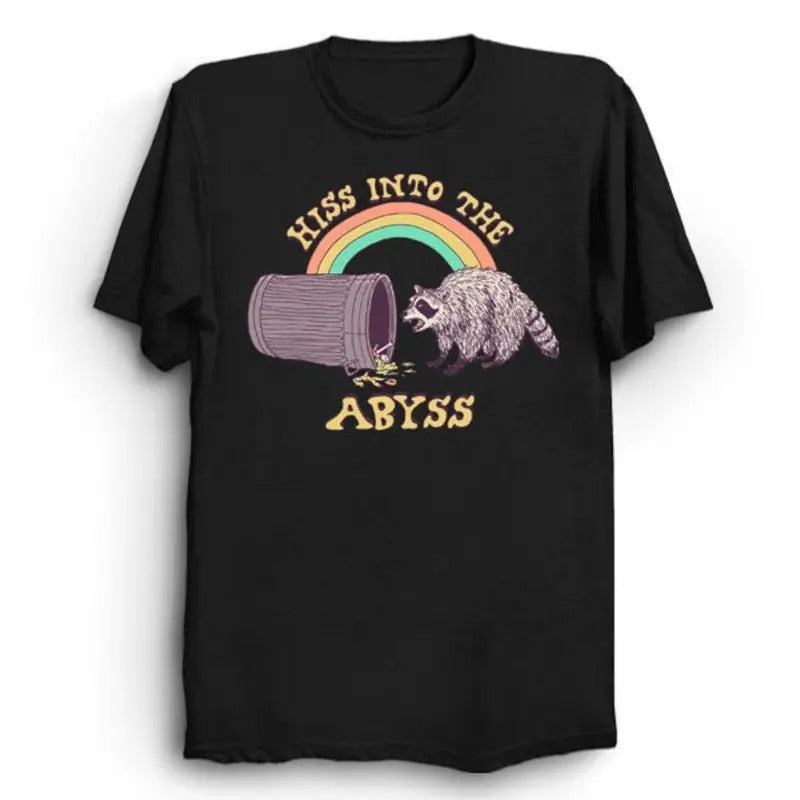 Unisex Hiss Into The Abyss Shirt, Retro Vintage Raccoon shirt