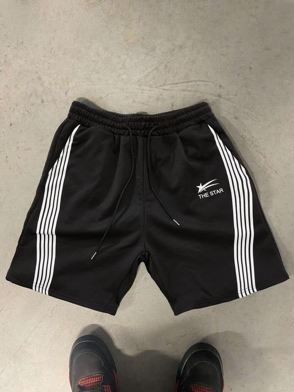 Unisex Letter Graphic Track Shorts, Regular Fit Casual Street Comfy Breathable Shorts for Summer, Unisex Bottoms for...