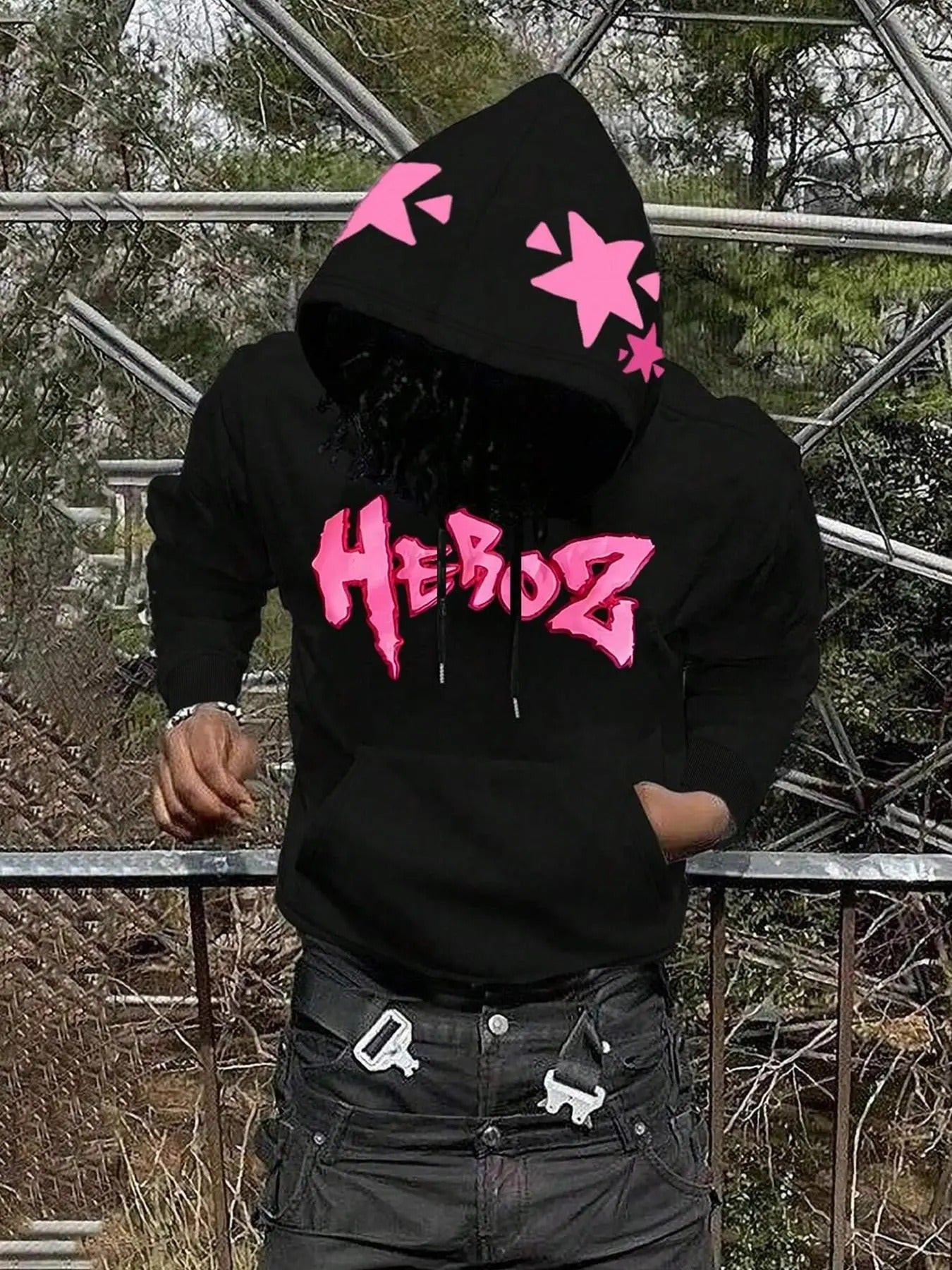 Unisex Letter Print Hoodie, Casual Regular Fit Long Sleeve Hooded Sweatshirt for Spring & Fall, Fashion Men's Top for Daily Wear