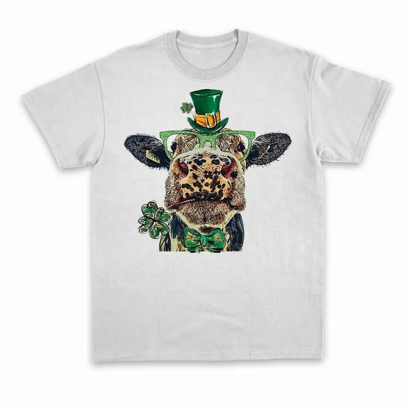 Unisex St. Patrick's day cow shirt,funny cow with glasses T-Shirt , Sweatshirt and Hoodie | WearSparks.com