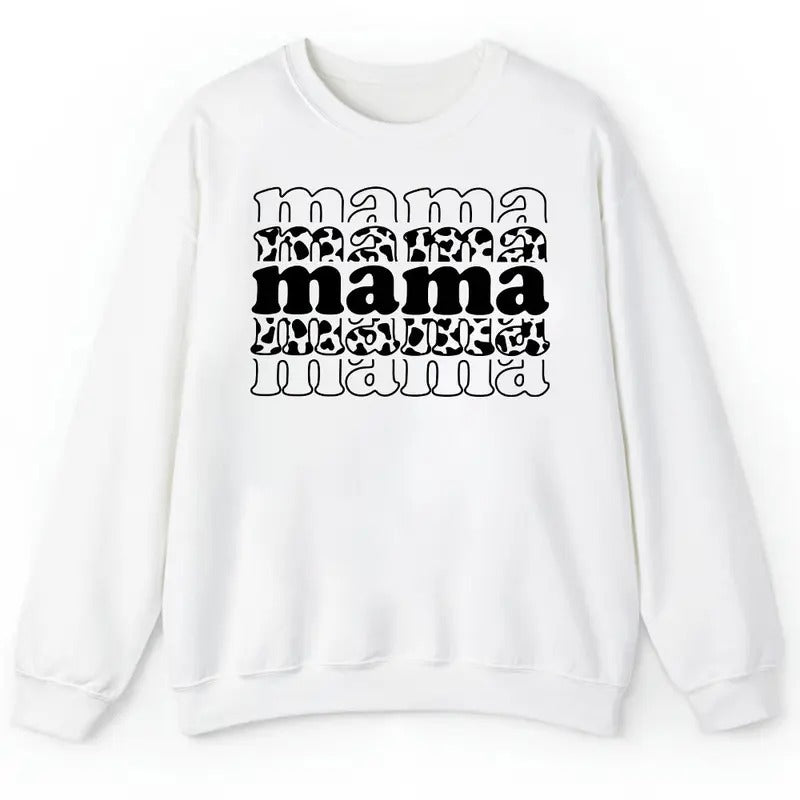 Unisex Stacked Cow Mama T-Shirt , Sweatshirt and Hoodie | WearSparks.com