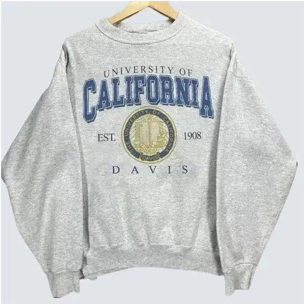 University of California Sweatshirt, UC Davis Shirt, Cal State University Davis Crewneck Gift Fans