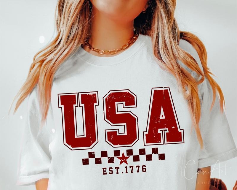 Usa Retro Usa 4th Of July Patriotic Distressed America Flag Cut File For Cricut TK43GN