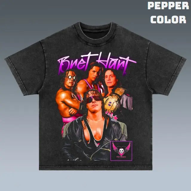 VINTAGE TEE | BRET HART, Prints Vintage T-Shirt, Wrestler Shirt, WWE Shirt, Graphic Tee, Unisex T-Shirt, Gift For All Top Menswear