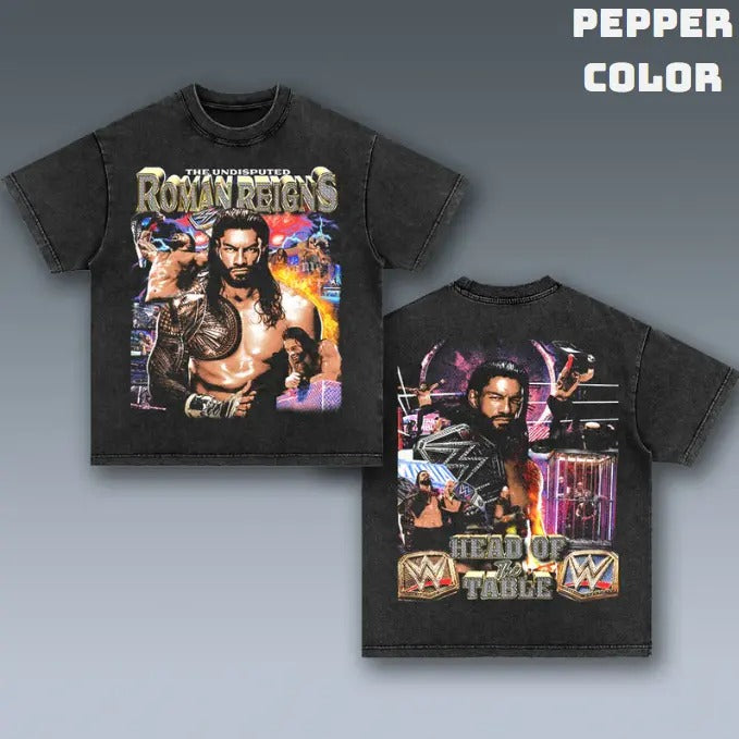 VINTAGE TEE | ROMAN REIGNS, Double Sided Prints Vintage T-Shirt, Wrestler Shirt, WWE Shirt, Graphic Tee, Unisex T-Shirt, Gift For All Top Menswear