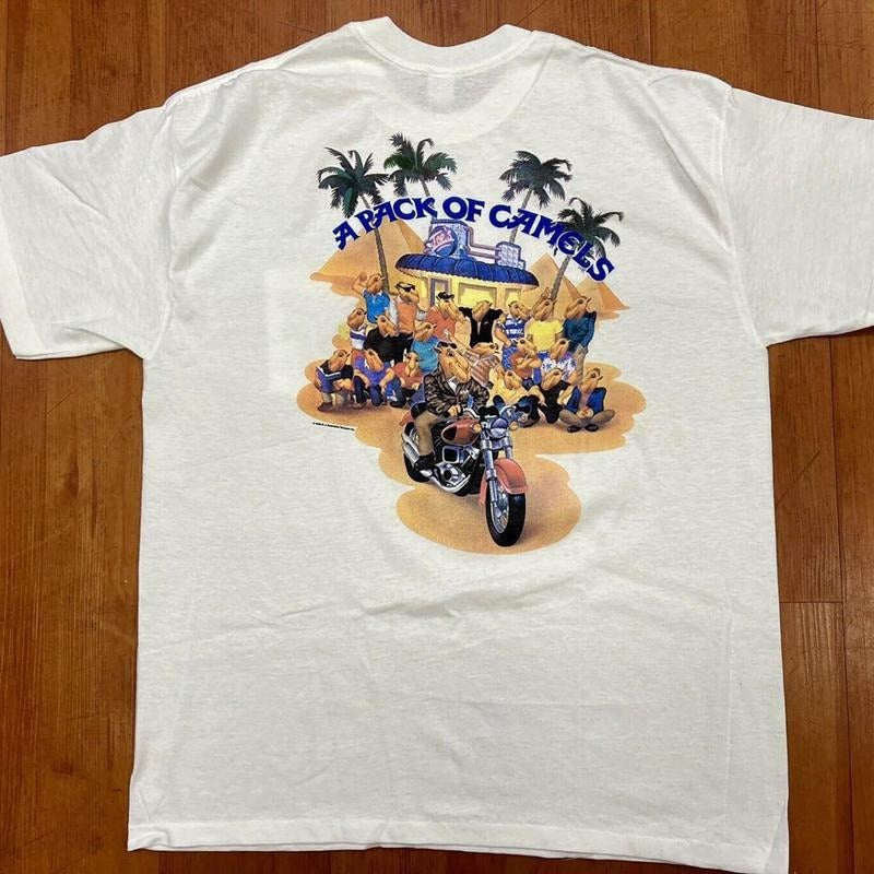 VTG Camel Joe A Pack Of Camels Pocket Tee XL RJR THE HARD PACK T ShirtT-SHIRT, UNISEX SHIRT, CREWNECK