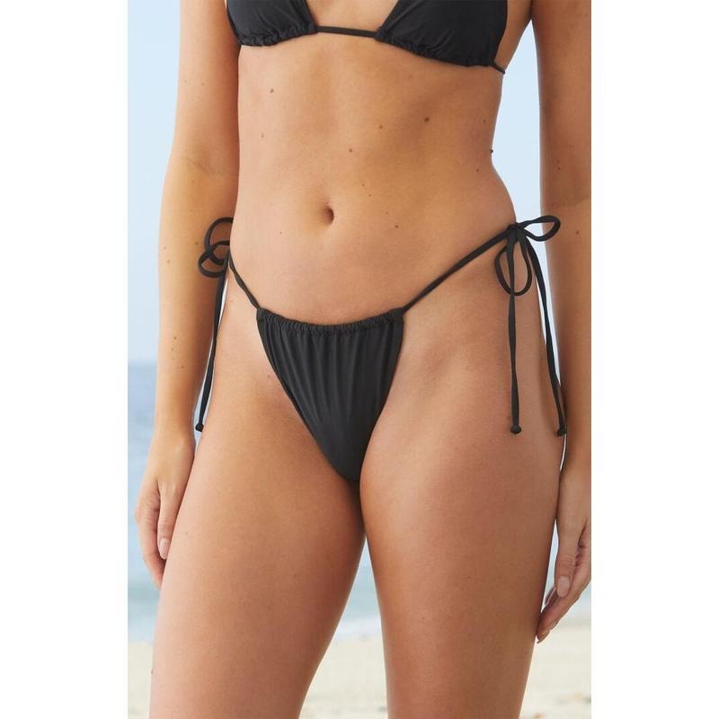 VYB Women's Black Dia Tie Side Tanga Bikini Bottom T-Shirts, Hoodie, Sweatshirt | WearSparks.com