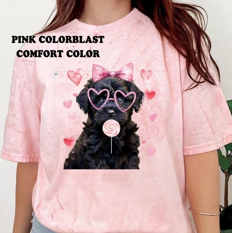Valentine Black Yorkipoo Shirt ~ Unisex Apparel Relaxed Fit Printed In The USA Clothing Womenswear Casual Comfort Cotton Top Athletic Boho Chic