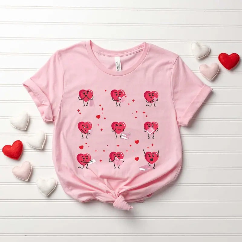 Valentine Book Lover Shirt, Teacher Heart Reading Shirt, Valentine Gifts For Bookish, Valentines Day Teacher T Shirt, Cute Librarian Shirt