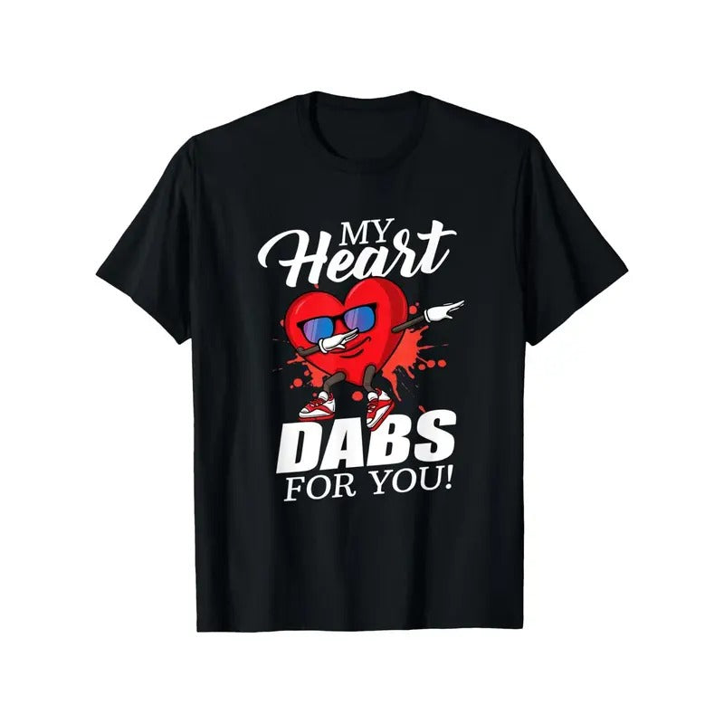 Valentine's Day Love Heart T-Shirt - 100% Cotton, Soft & Breathable, Perfect Gift for Men & Women, Casual Fit, Machine...
