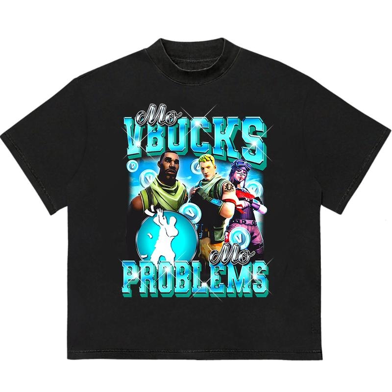Vbocks Fortniite T-Shirt Relaxed Fit Trendy, Viral, and On-Point Vintage 90s Graphic Tee