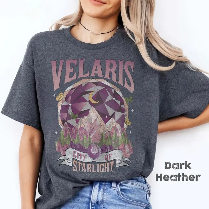Velari.s City of Starlight ACOTAR T-Shirt, The Night Court Shirt, Bookish Gift, Court of Thornss and Roses Shirt, Night Court Shirt
