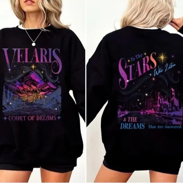 Velaris 2 Side Shirt, The Night Court Shirt, Bookish Gift, Court of Dreams Shirt, City of Starlight ACOTAR T-Shirt