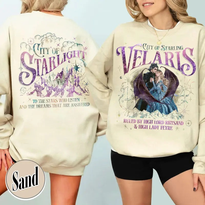 Velaris Acotar Sweatshirt,City of Starlight Sweatshirt, Feyre and Rhysand Sweatshirt,Night Court Sweatshirt,,SJM Sweatshirt,Bookish Sweatshirt