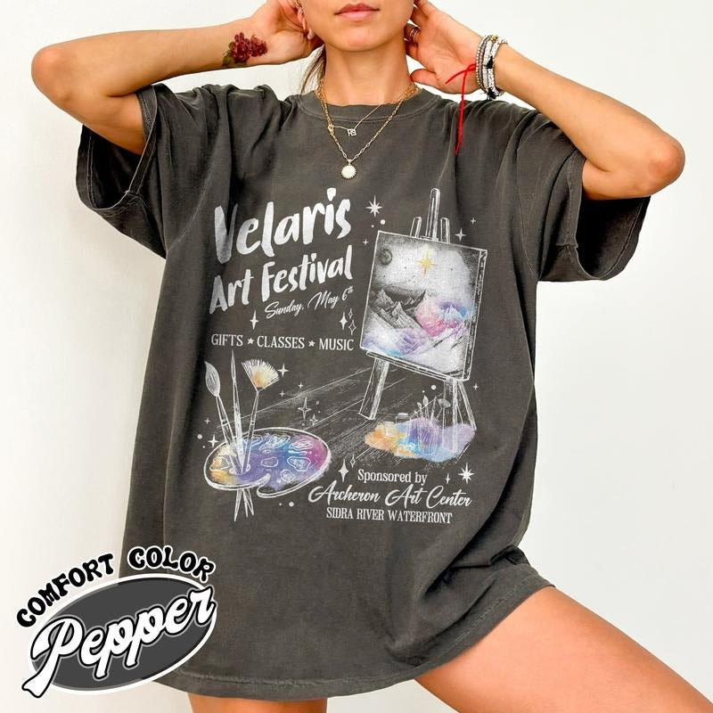 Velaris Art Festival Comfort Color Shirt, Acotar Night Court Shirt Hoodie, Sweatshirt | WearSparks.com