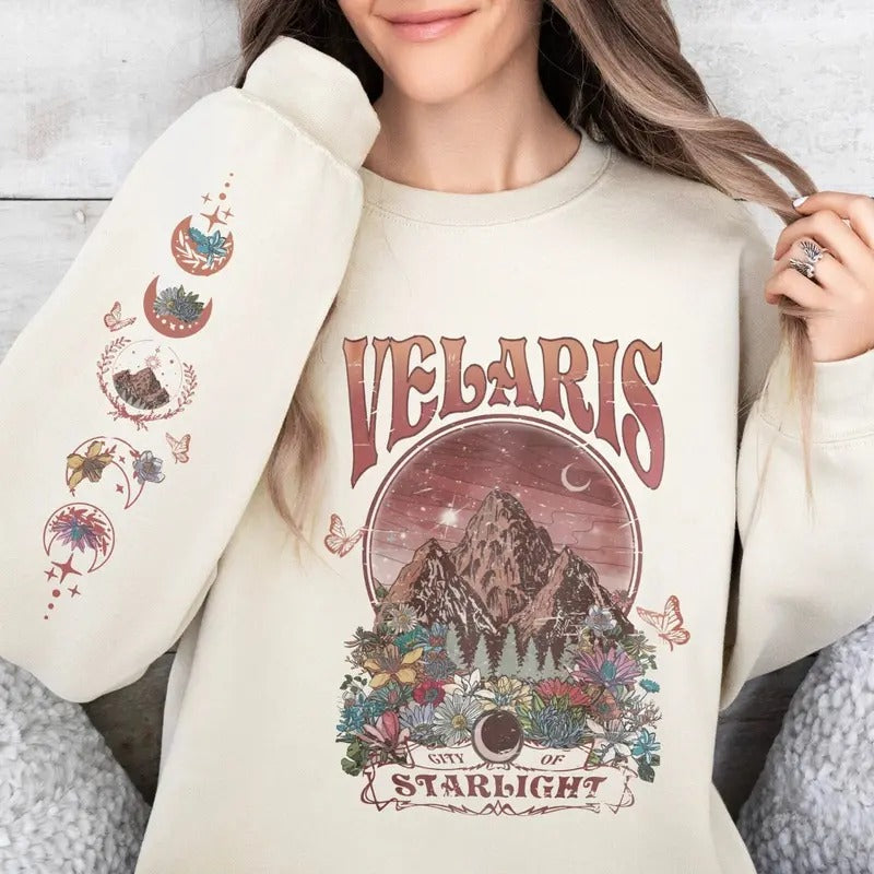 Velaris City Of Starlight Sweatshirt, Acotar Sweatshirt, The Night Court Hoodie, Court of Dreams Hoodie, Book Lover Crewneck, Bookish Sweater